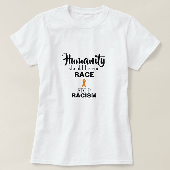 Camiseta DETENER EL RACISMO, PROMOVER LA IGUALDAD de las ca (Diseño del anverso)