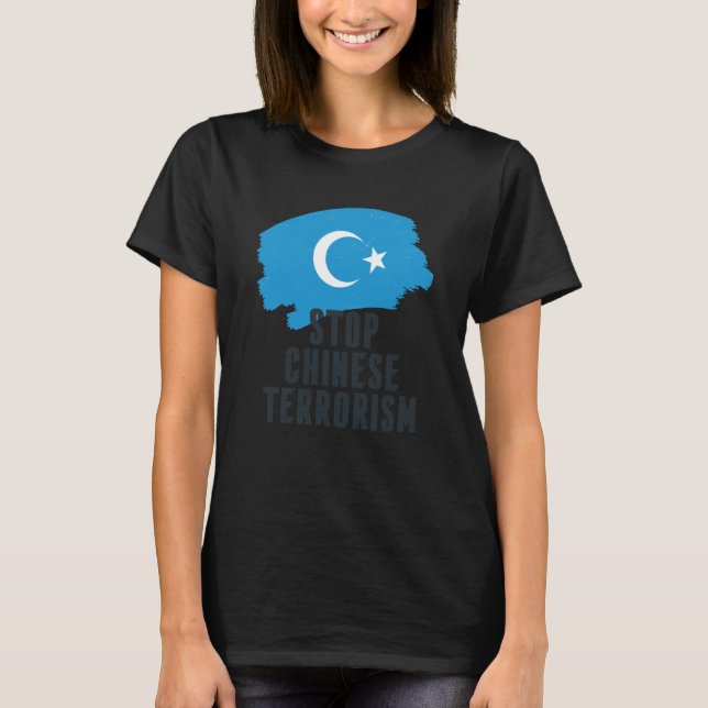 Camiseta Detener el terrorismo chino (Anverso)