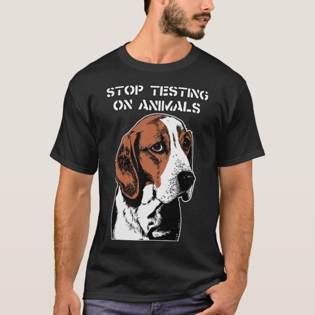 Camiseta Detener El Test Animal Final Vivisection Free the  (Anverso)