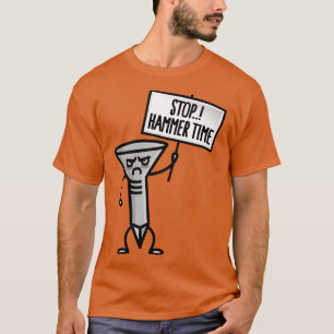 Camiseta Detener el tiempo de martillo divertido del pentad