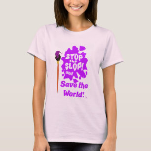 Camiseta Detener la bazofia salvar el mundo pincel arte