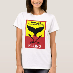 Camiseta Detener la caza de ballenas Prohibición de la pr