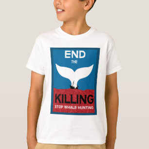 Camiseta Detener la caza de ballenas   Prohibición de la pr