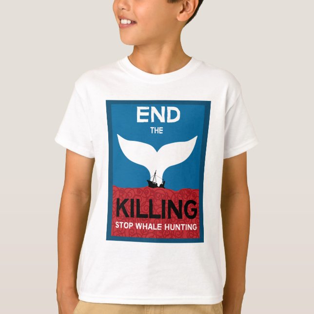 Camiseta Detener la caza de ballenas | Prohibición de la pr (Anverso)