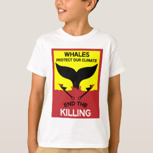 Camiseta Detener la caza de ballenas   Prohibición de la pr
