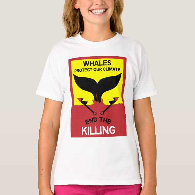 Camiseta Detener la caza de ballenas | Prohibición de la pr (Anverso)