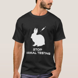 Camiseta Detener la experimentación con liebre de conejo en