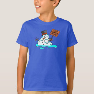 Camiseta Detener la fusión de Snowman por el cambio climáti