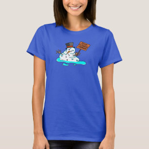 Camiseta Detener la fusión de Snowman por el cambio climáti