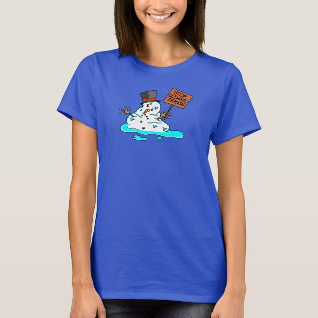 Camiseta Detener la fusión de Snowman por el cambio climáti (Anverso)