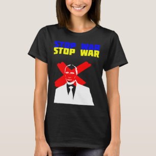 Camiseta Detener la guerra Anti Putin Cara Bandera de Ucran