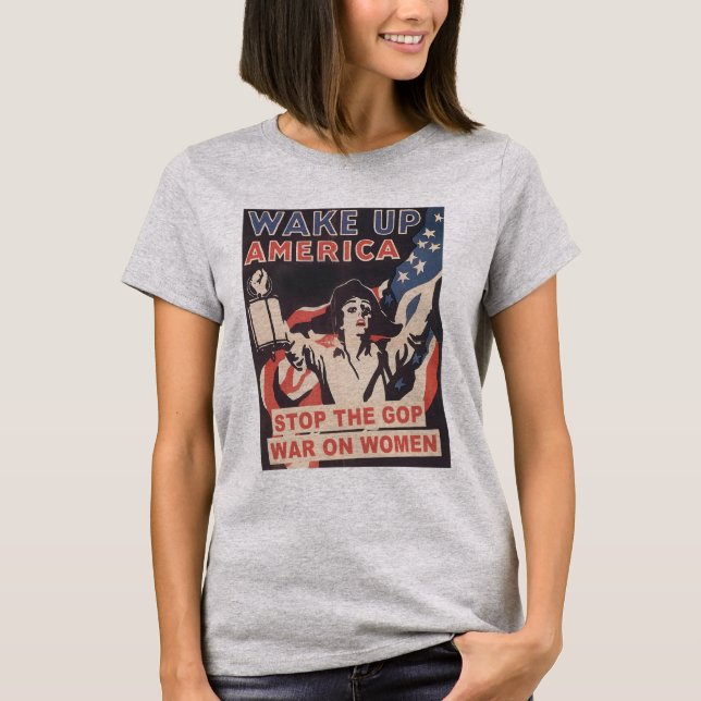 Camiseta Detener la guerra del GOP contra las mujeres (Anverso)