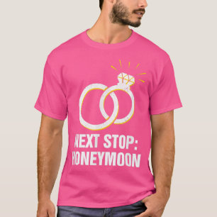 Camiseta Detener la luna de miel de la fiesta de bodas mari