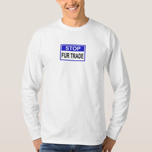 Camiseta Detener la marca azul de comercio de combustibles (Anverso)