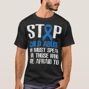 Camiseta Detener la prevención del abuso infantil mes de la
