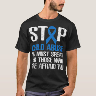 Camiseta Detener la prevención del abuso infantil mes de la