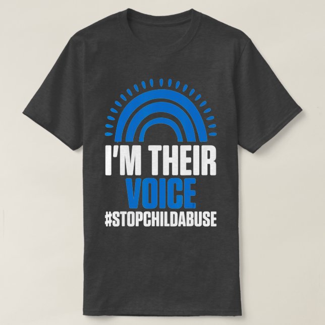 Camiseta Detener la prevención del maltrato infantil Mes Co (Diseño del anverso)