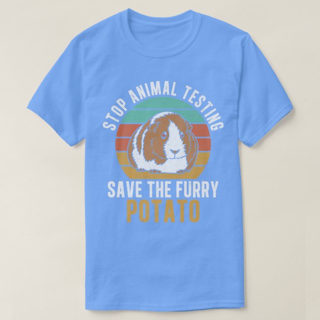 Camiseta Detener La Prueba Animal De La Graciosa Patata De  (Diseño del anverso)