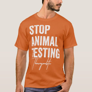 Camiseta Detener la prueba animal de los derechos de los an