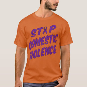 Camiseta Detener la Violencia Doméstica familia 70s