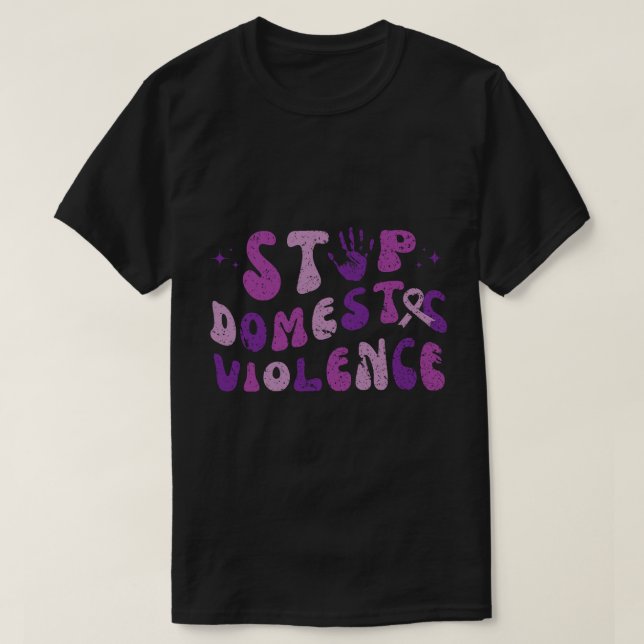 Camiseta Detener la violencia doméstica, violencia doméstic (Diseño del anverso)