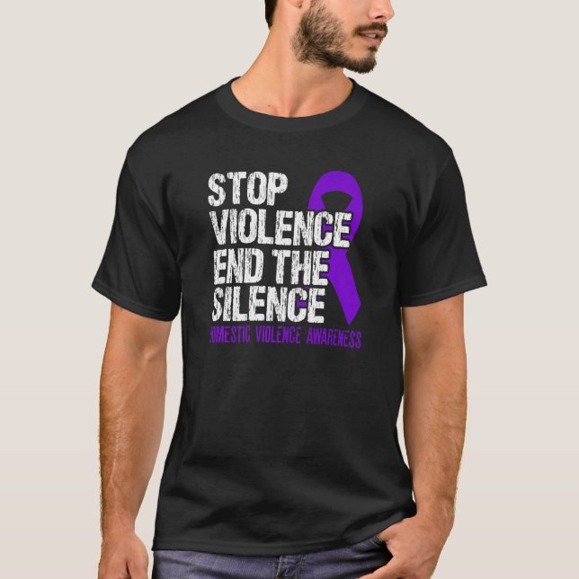 Camiseta Detener la violencia, terminar con el silencio, la (Anverso)