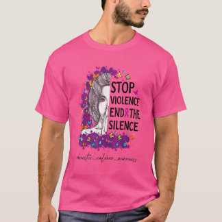 Camiseta Detener la violencia terminar el silencio La viole