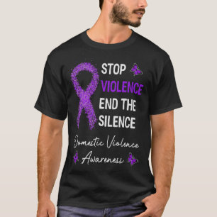 Camiseta Detener la violencia terminar el silencio La viole