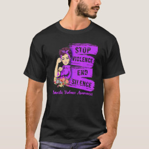 Camiseta Detener la violencia terminar el silencio La viole