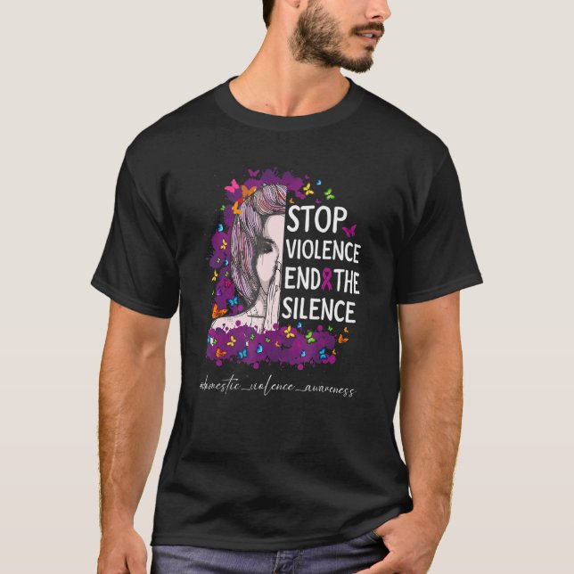 Camiseta Detener la violencia terminar el silencio La viole (Anverso)