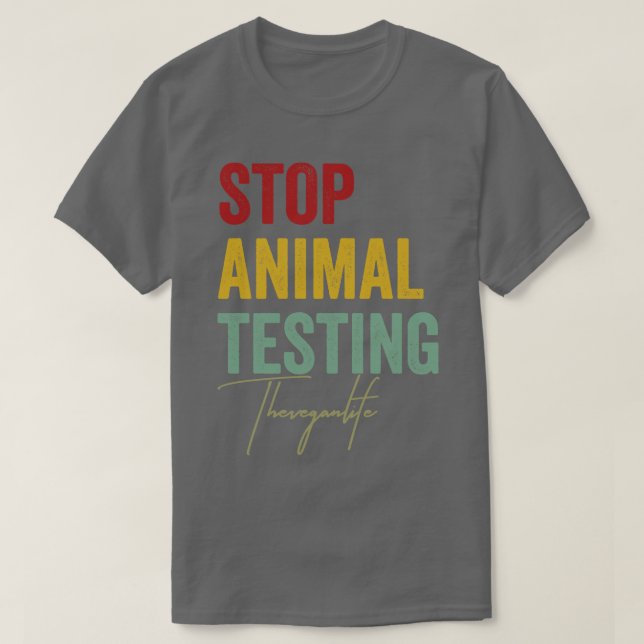 Camiseta Detener las pruebas con animales Vegan el activism (Diseño del anverso)