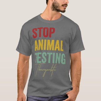 Camiseta Detener las pruebas con animales Vegan el activism