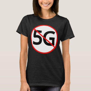 Camiseta Detener Rótulo 5g No 5 G