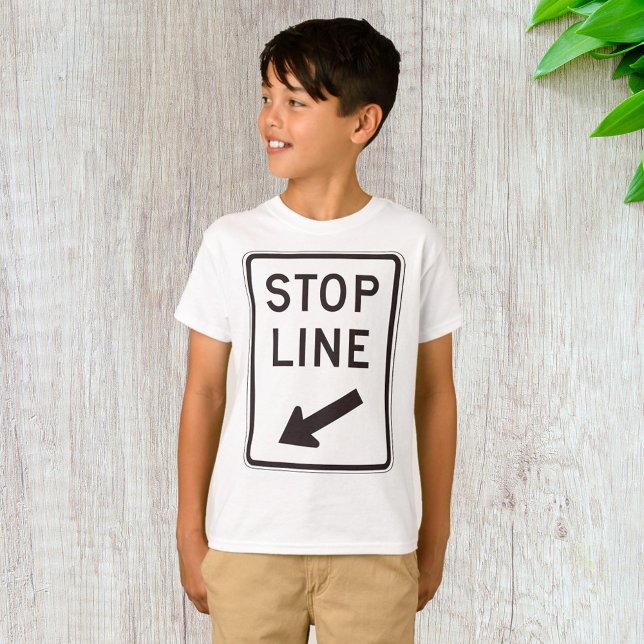 Camiseta Detener Rótulo de línea de carretera (Subido por el creador)