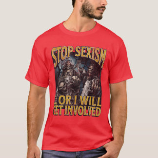 Camiseta Detener Seísmo O Me Involucro Funny Hard Skeleton