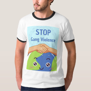 Camiseta Detengan el apretón de manos de la violencia grupa