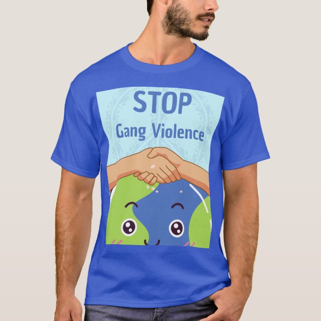 Camiseta Detengan el apretón de manos de la violencia grupa (Anverso)