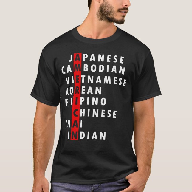 Camiseta Detengan el odio asiático los norteamericanos (Anverso)