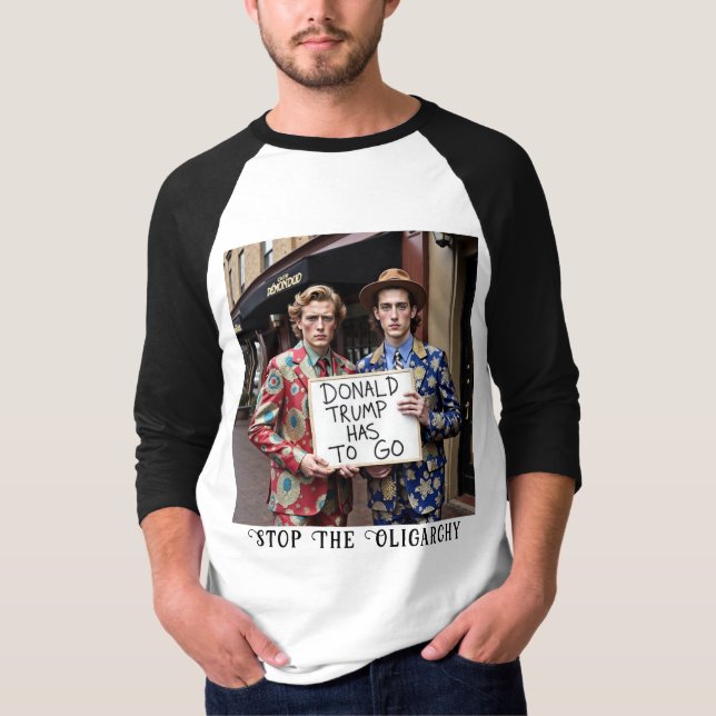 Camiseta Detengan el vertimiento de la oligarquía a Trump (Anverso)