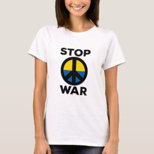 Camiseta Detengan la bandera de guerra de Ucrania