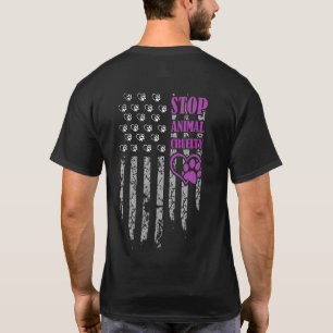 Camiseta Detengan la crueldad contra los animales Bandera E