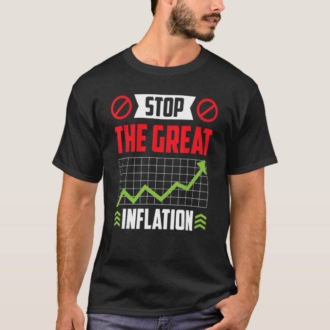 Camiseta Detengan La Gran Inflación Dinero Imprimiendo Humo (Anverso)
