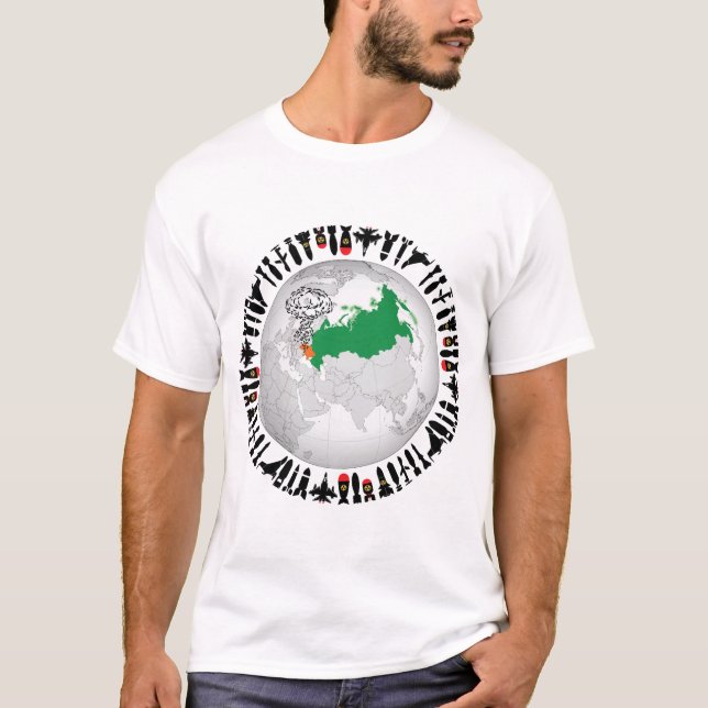 Camiseta Detengan la guerra. Hacer un mundo pacífico para m (Anverso)