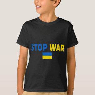 Camiseta Detengan la guerra I con la bandera de Ucrania apo