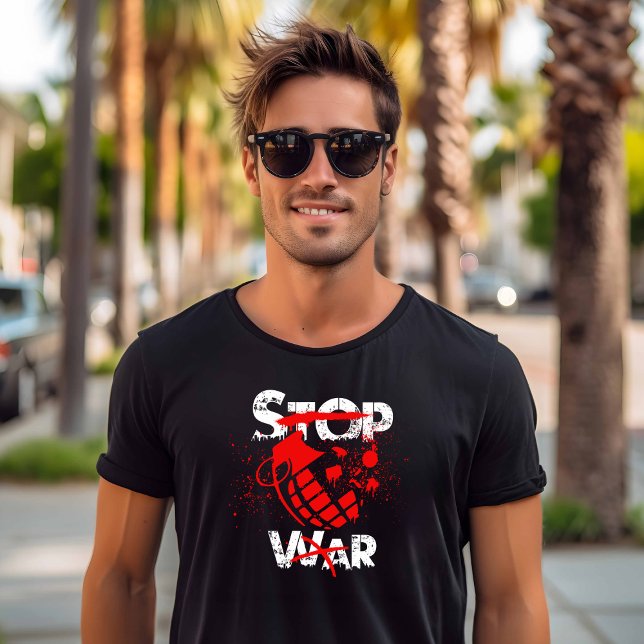 Camiseta Detengan la guerra - Paz, amor y no más bombas (Subido por el creador)