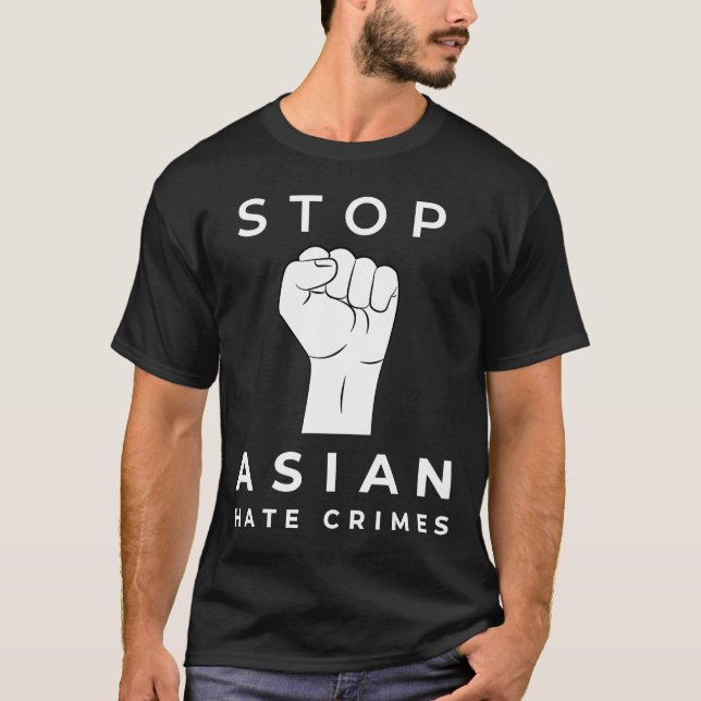 Camiseta Detengan los crímenes de odio asiáticos contra la  (Anverso)