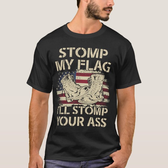 Camiseta Detengan mi bandera y voy a detener su bandera de  (Anverso)