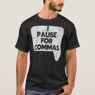 Camiseta Detengo Por Comas Policía De Gramática Profesor De