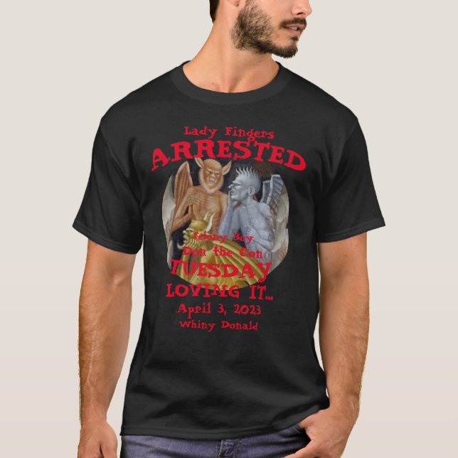 Camiseta Detenidos Dedos de Dama al Con el Pequeño Chico Ho (Anverso)