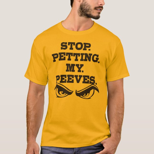 Camiseta Detente. Petting. Mi. Peeves. (Anverso)